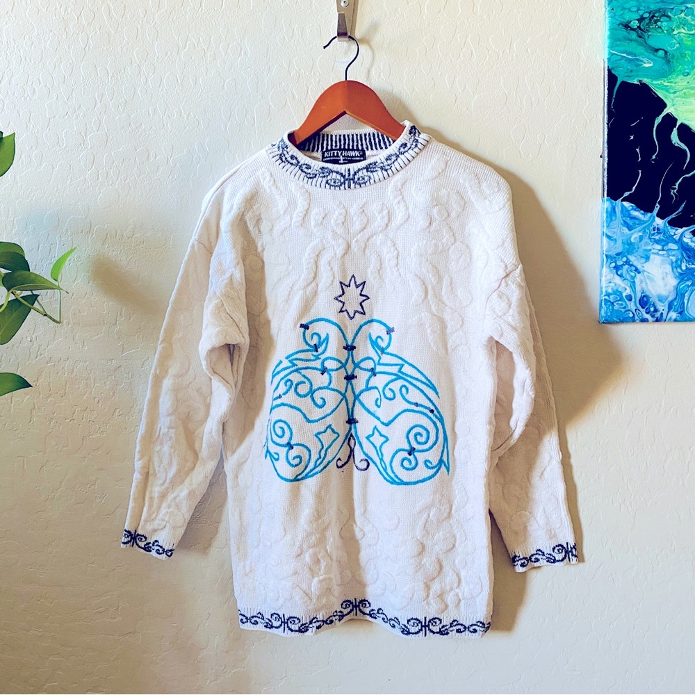 Vintage Kittyhawk Ivory Textured Turtledove Sweater